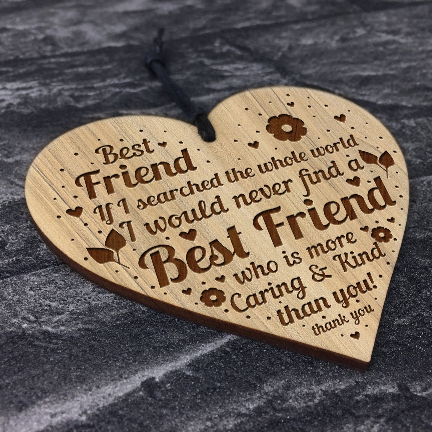Engraved Heart Gift For Friend Bestie Christmas Birthday Gifts