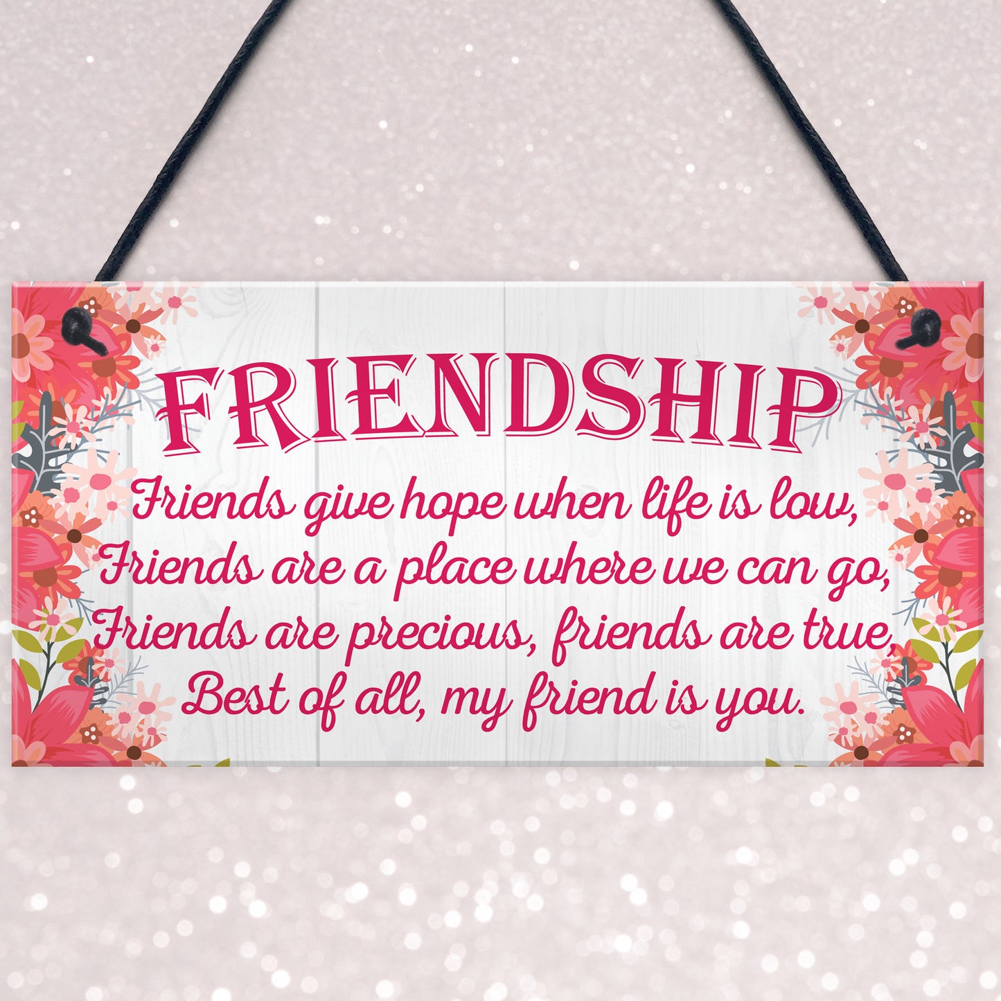 Friend Is You Friendship Best Friends Love Gift Hanging Plaque