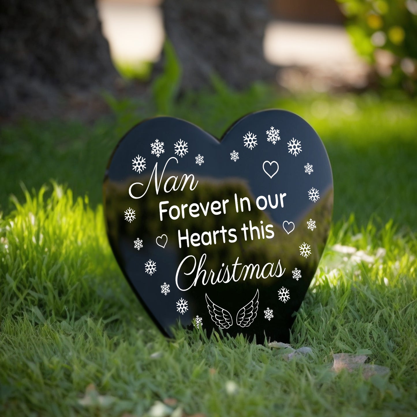Nan Forever In Our Hearts Christmas Memorial Decoration For Nan