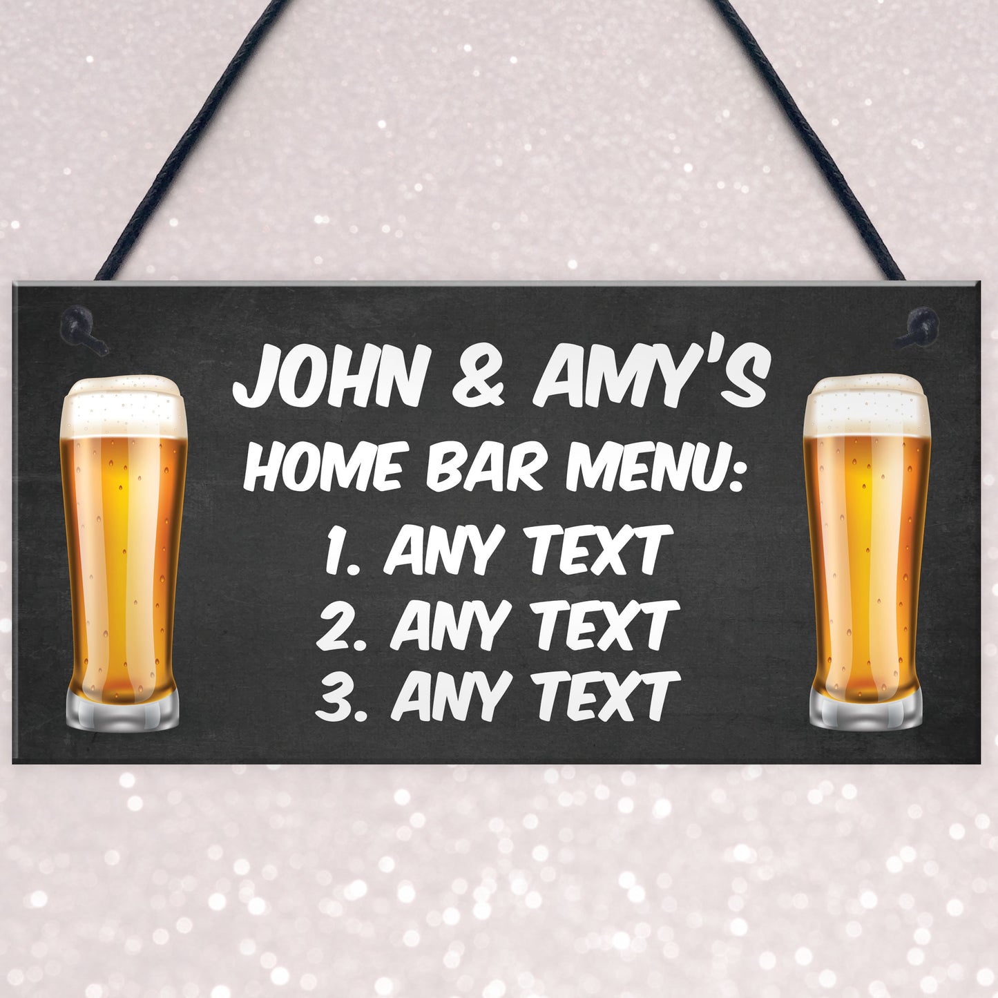 Personalised Home Bar Menu Sign Novelty Bar Signs For Home