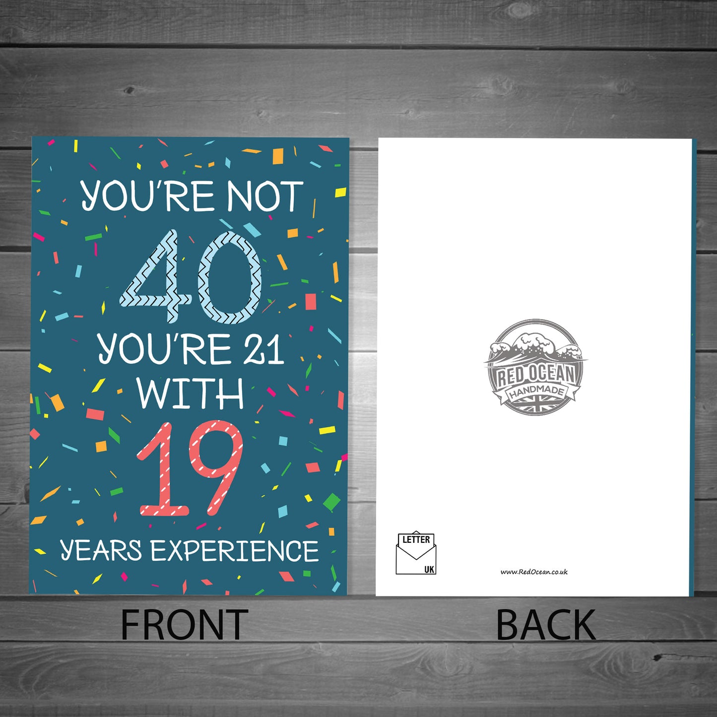 Quirky Funny 40th Birthday Card Novelty Friend Mum Dad Auntie