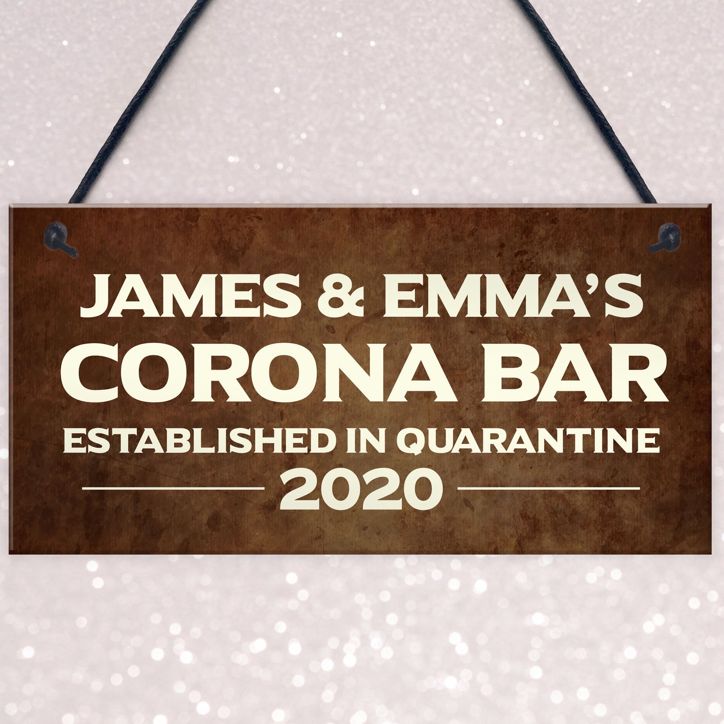 PERSONALISED Corona Bar Sign Quarantine Home Bar Man Cave