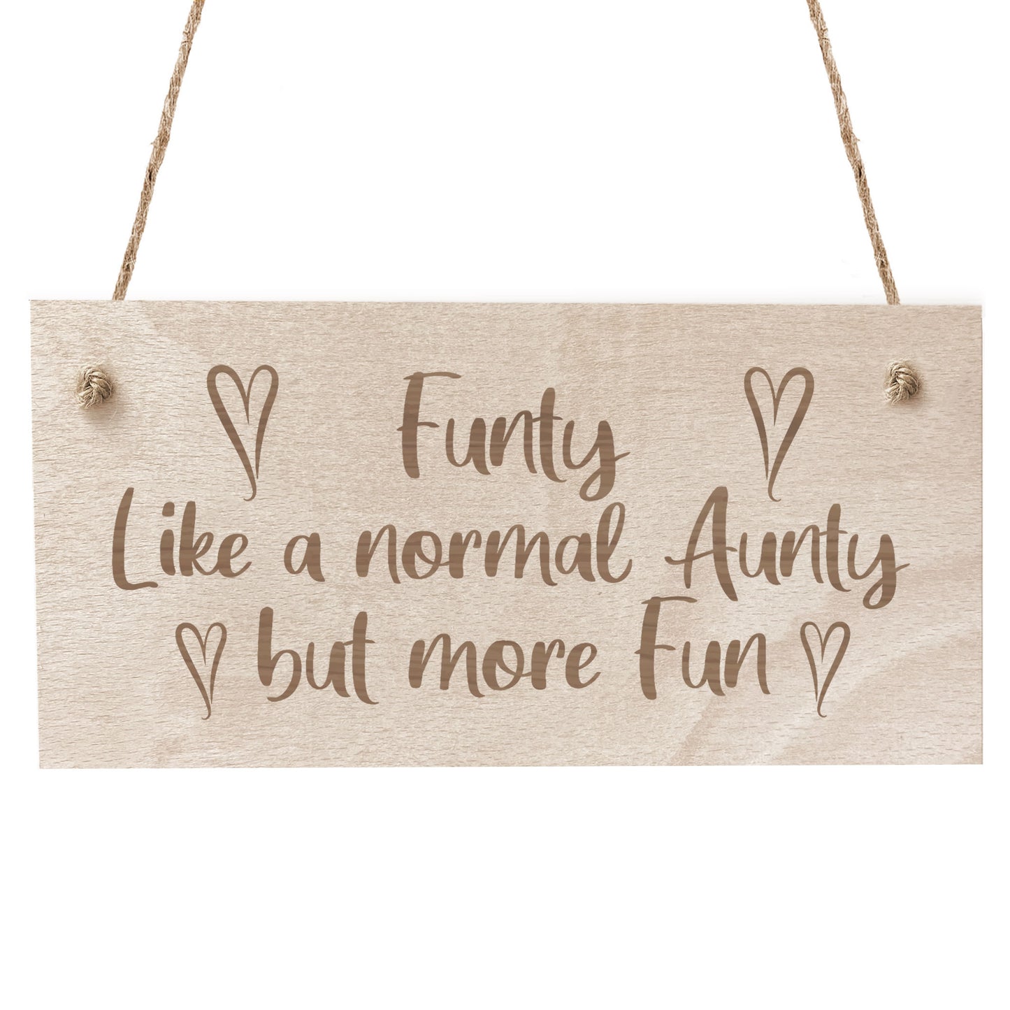 Funny Aunty Auntie Gift Engraved Hanging Sign Novelty Aunty Gift