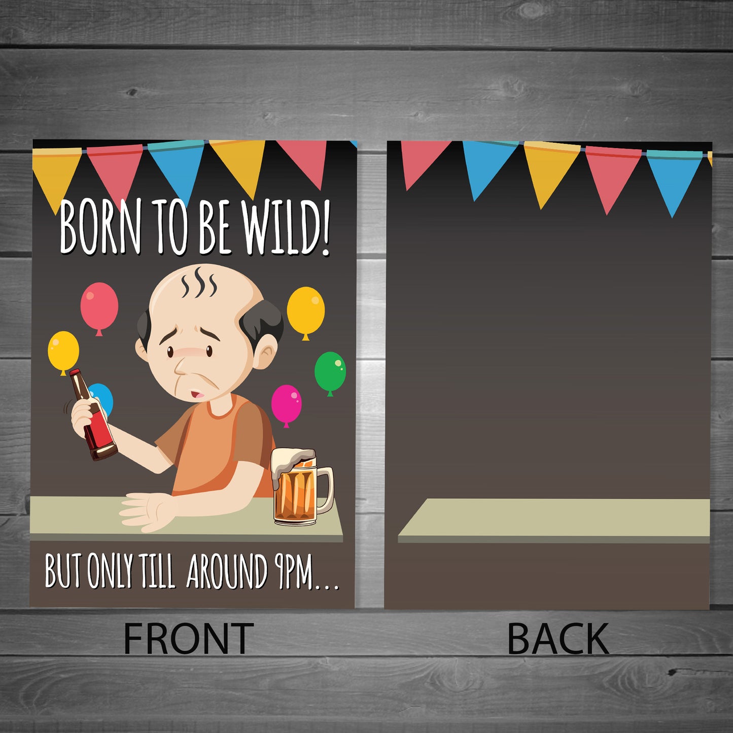 FUNNY Card For Him Her 40th 50th 60th Birthday Card For Men