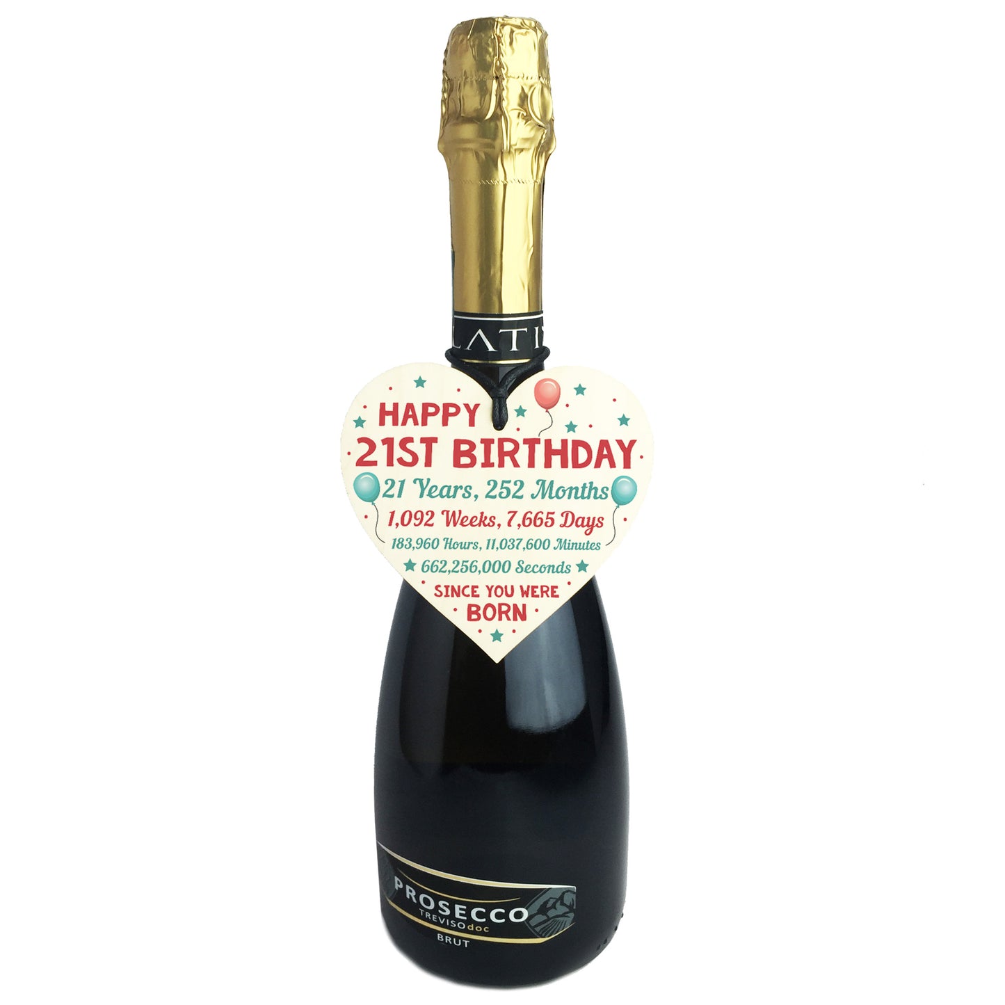 Funny 21st Birthday Card Wooden Hanging Heart Twenty One Gift