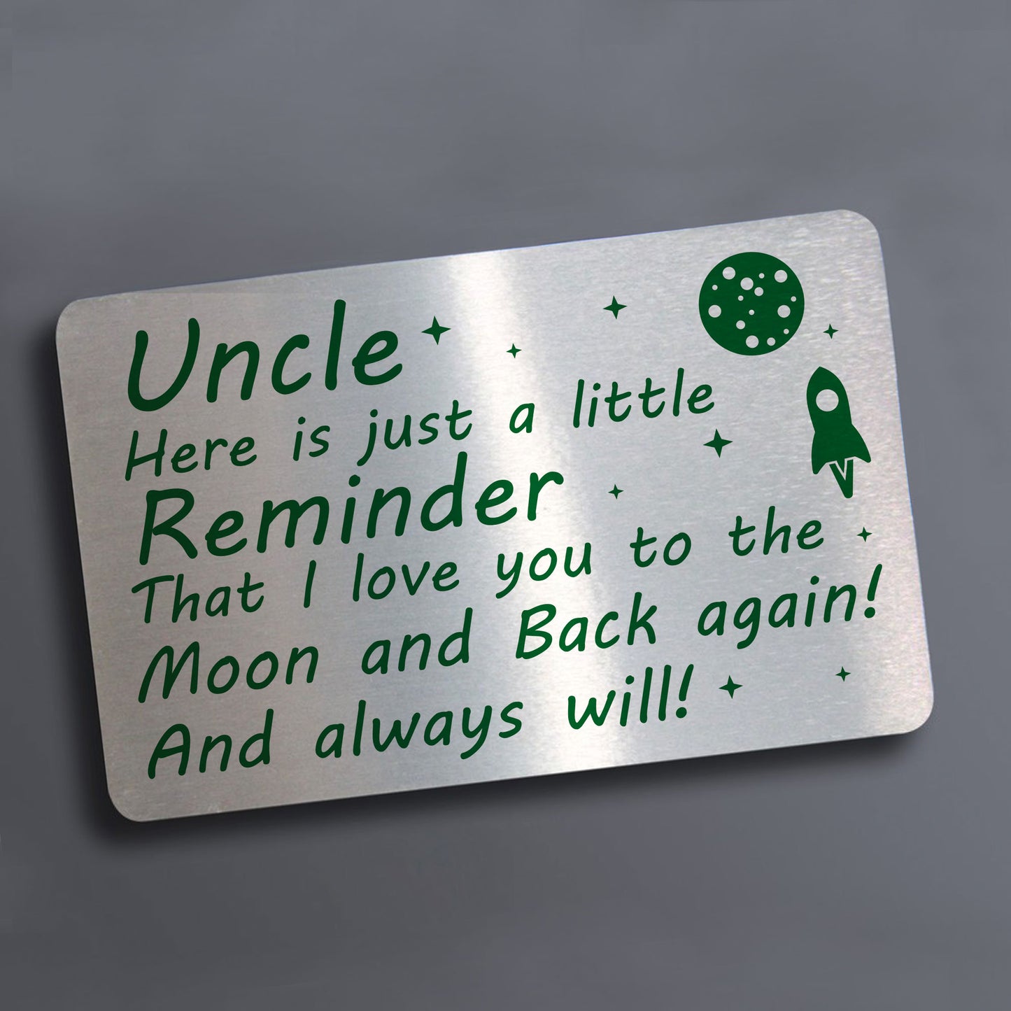 Metal Wallet Card Gift For Uncle Novelty Christmas Birthday Gift