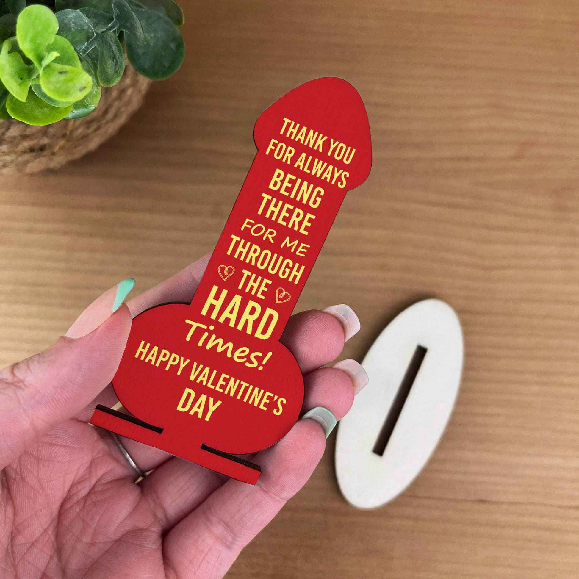 Valentines Gift For Him Her Partner Friend Plaque Thank You – Red