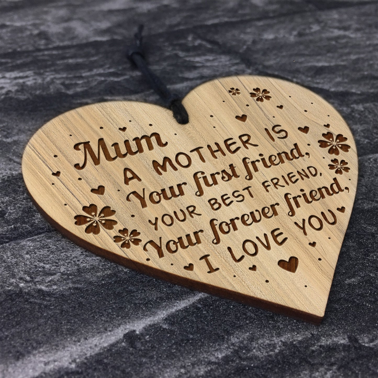 Mum Gifts Birthday Christmas Best Friend Plaque Engraved Heart