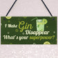 Funny Make Gin Disappear Alcohol Gift Man Cave Home Bar Sign