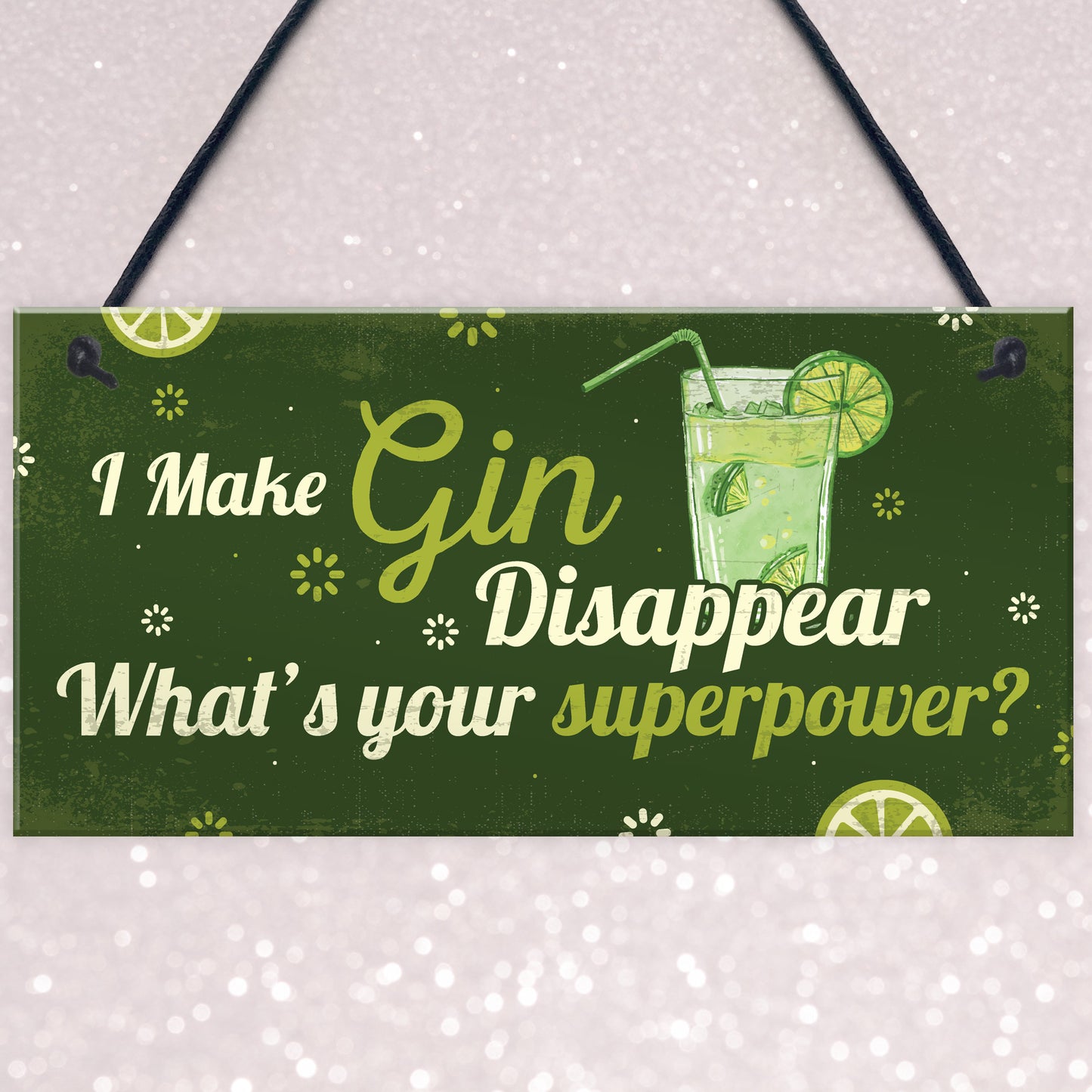Funny Make Gin Disappear Alcohol Gift Man Cave Home Bar Sign