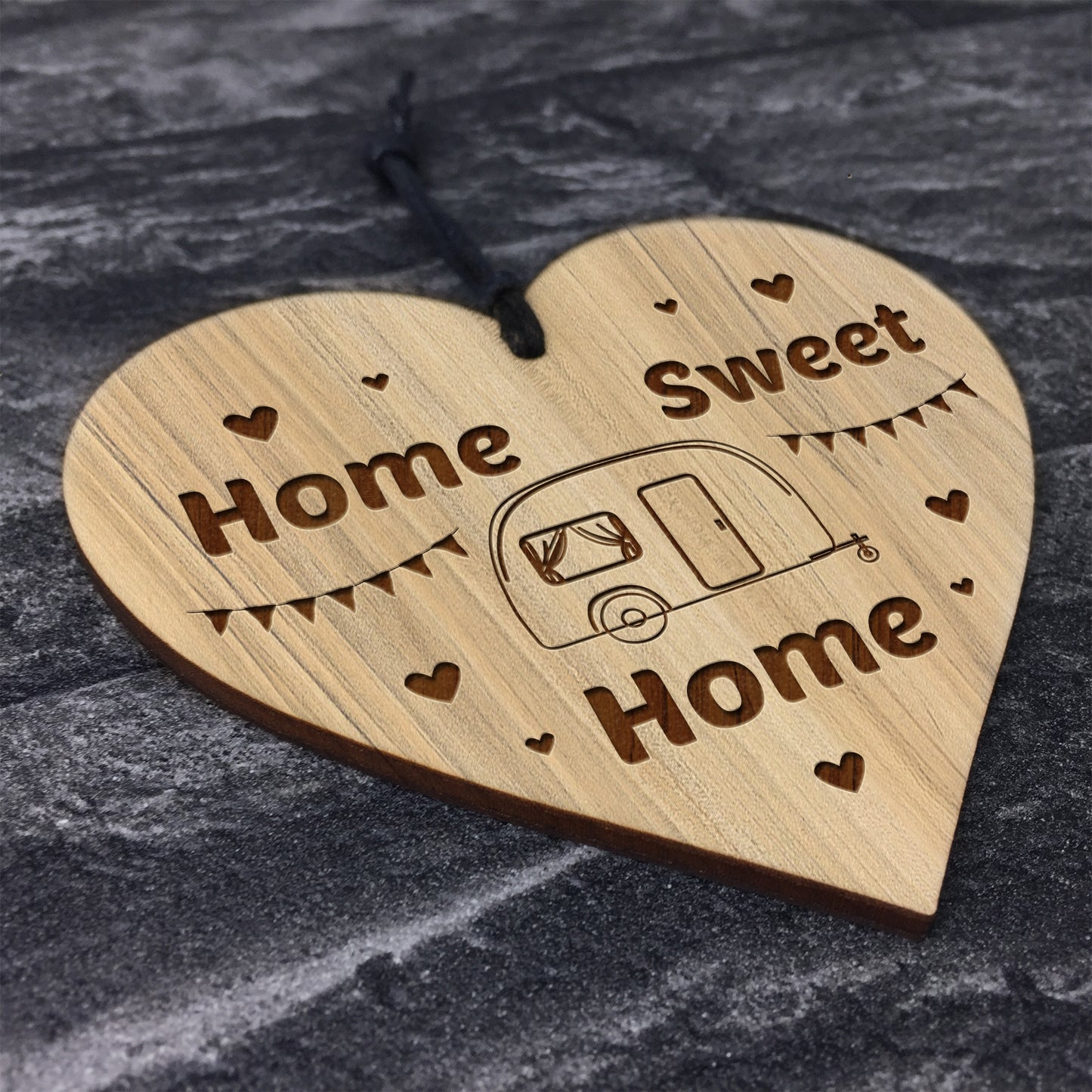 Caravan Sign Engraved Hanging Door Sign Home Sweet Home Gift