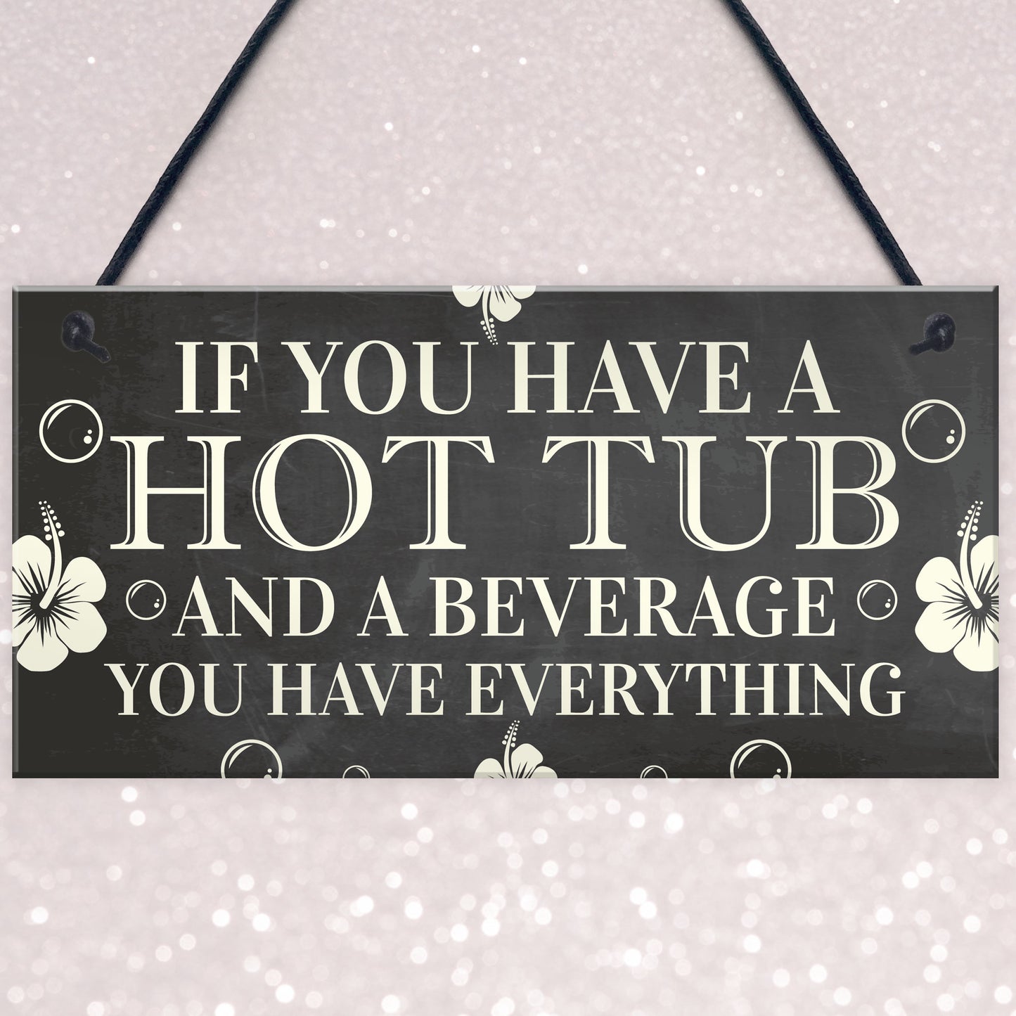 Hot Tub Sign Funny Garden Sign Summer House Plaque Alcohol Gift