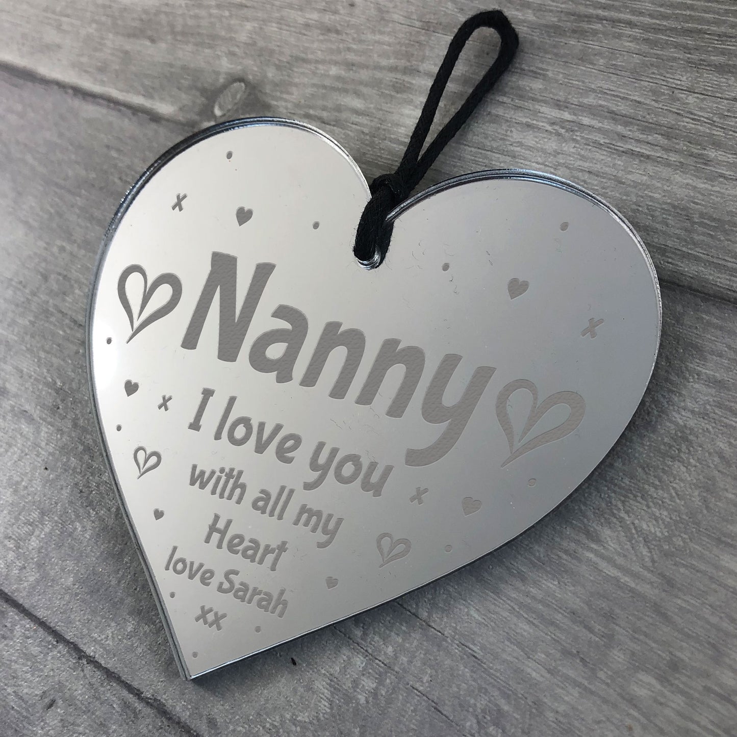 Nanny Gift Personalised Heart Engraved Love Thank You Gift