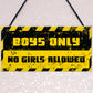 Funny Boys Bedroom Door Sign NO GIRLS ALLOWED Man Cave