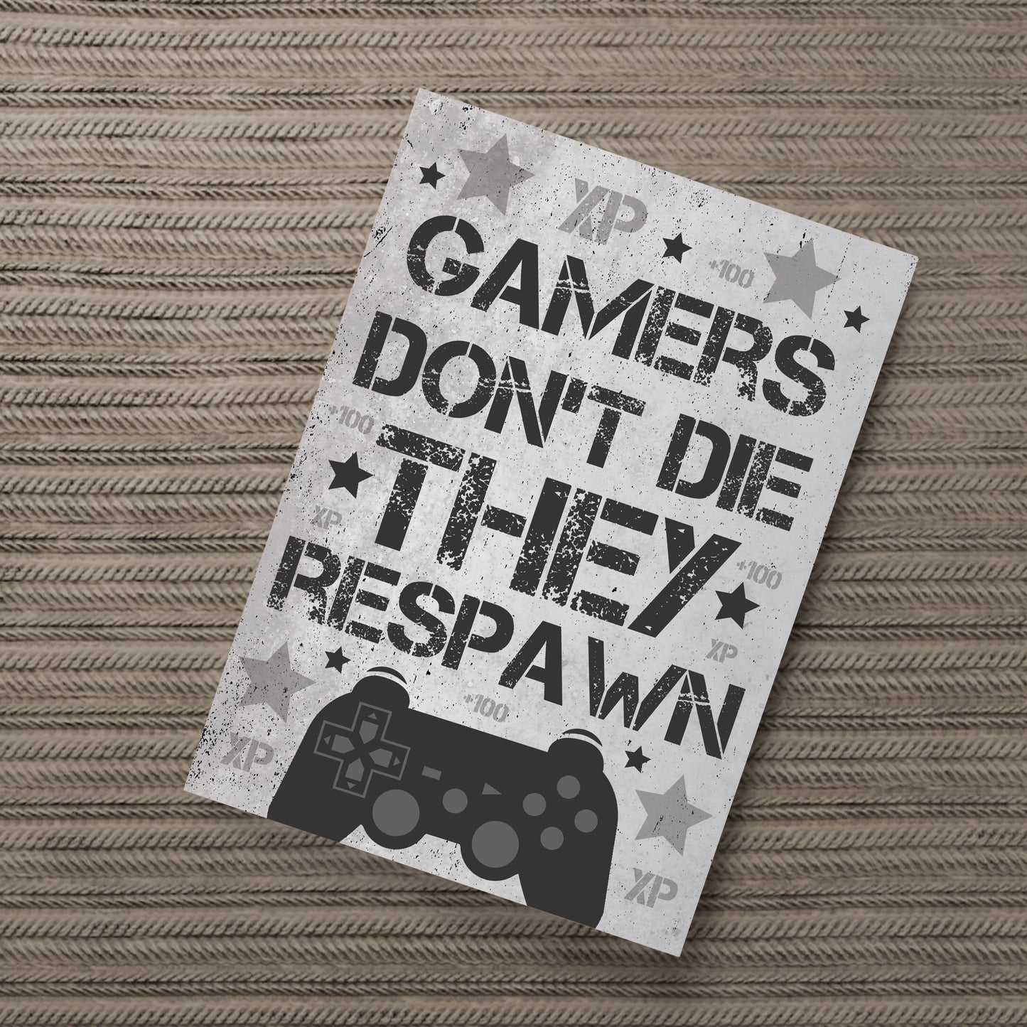 Grey Gaming Sign For Wall Gamer Gifts For Son Brother Dad