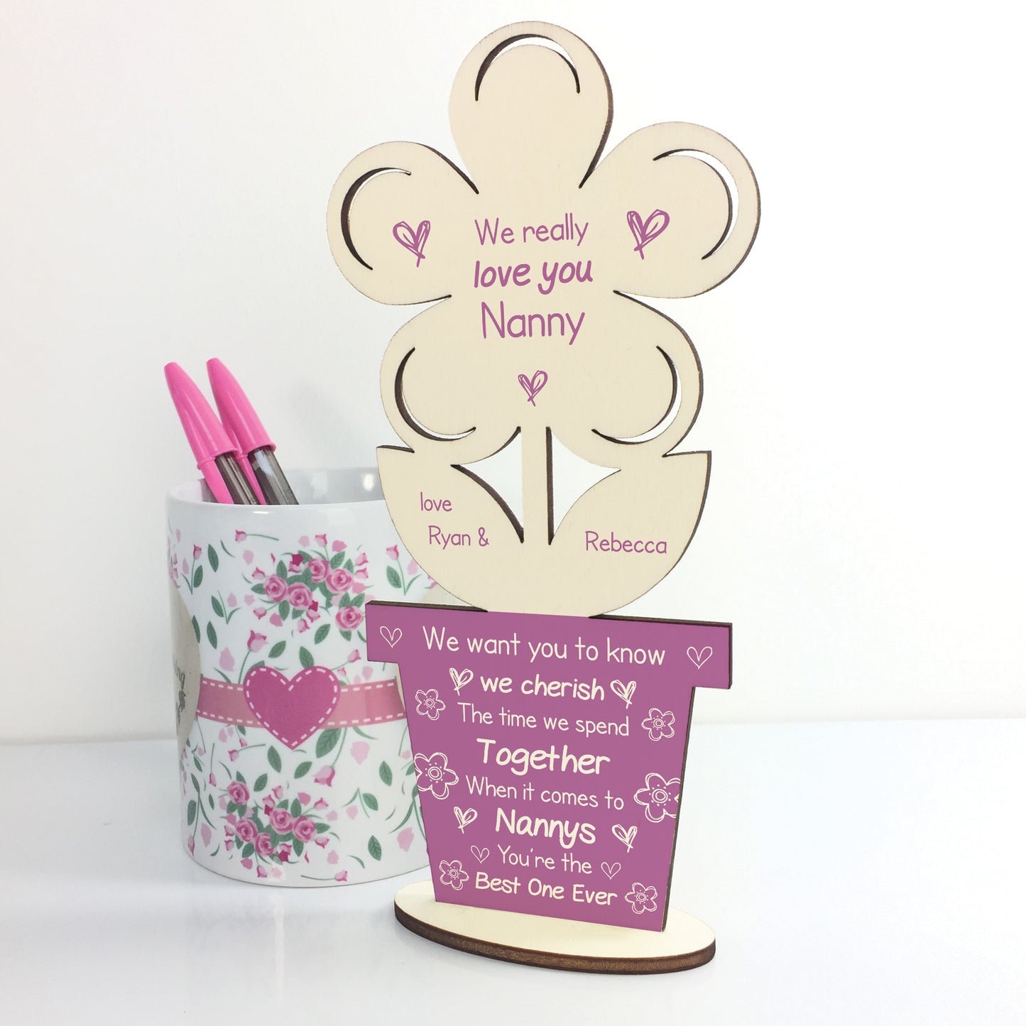 Personalised Nanny Poem Gift For Birthday Mothers Day Flower