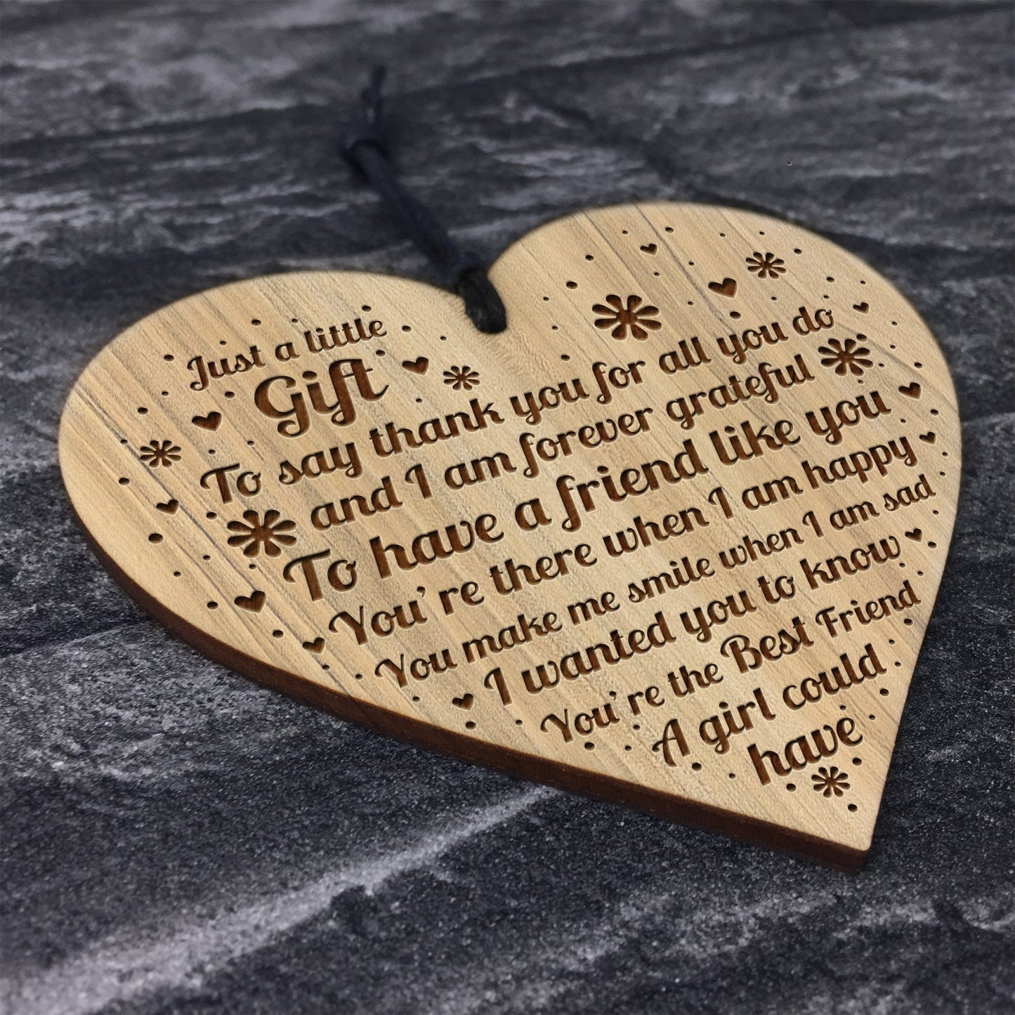 Best Friend Gifts Engraved Heart Birthday Christmas Gift