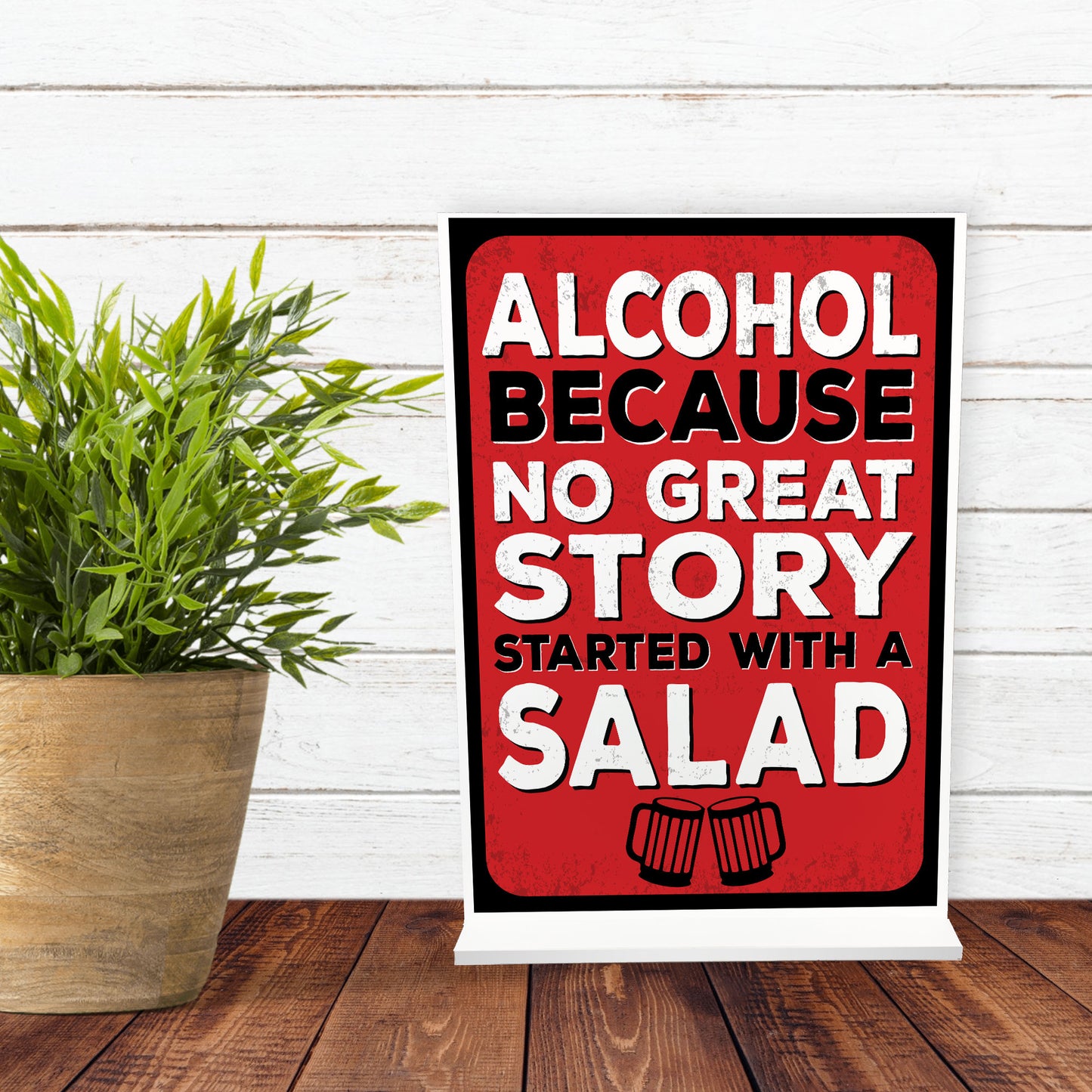 Standing Sign For Home Bar Man Cave Shed Funny Alcohol Beer Sign