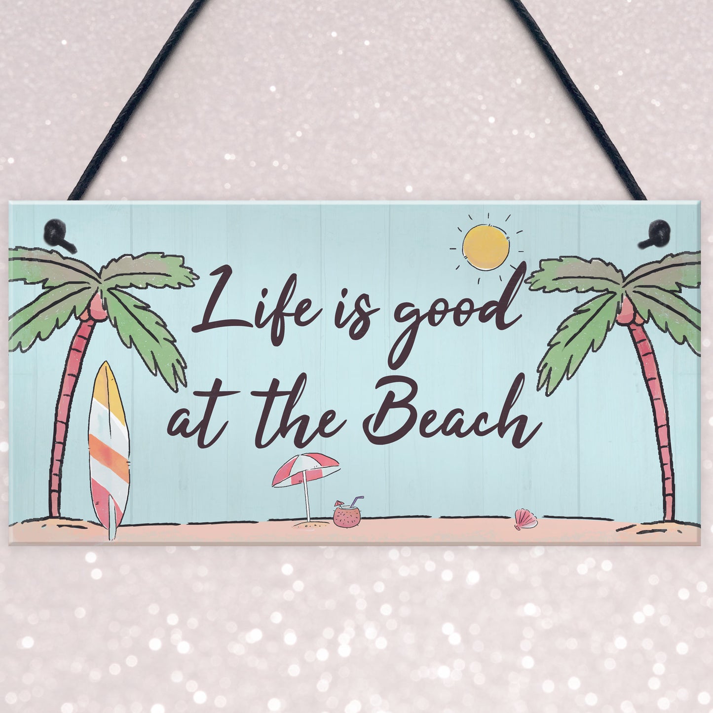 Beach Plaque Nautical Theme Hanging Plaque Hot Tub Garden