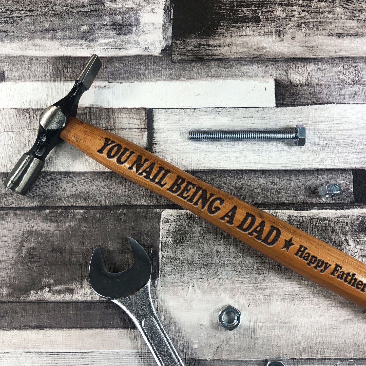 Special Fathers Day Gift Bundle For Dad Tool Hammer Tape Measure