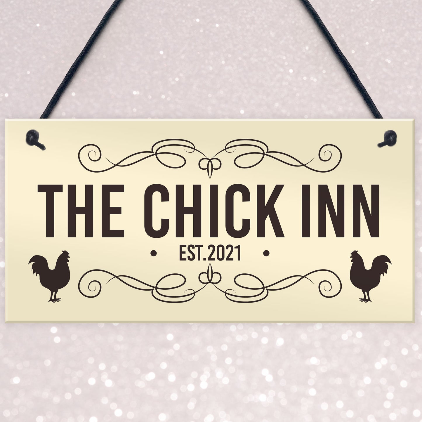 The Chick Inn Sign Personalised Chicken Sign Outdoor Garden Shed