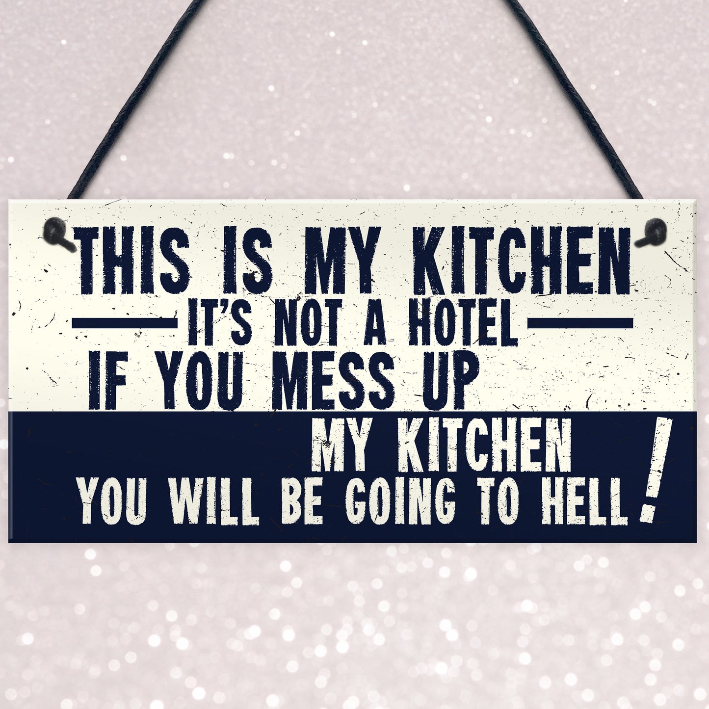 Vintage This Is My Kitchen Funny Plaque Shabby Chic Wall Signs
