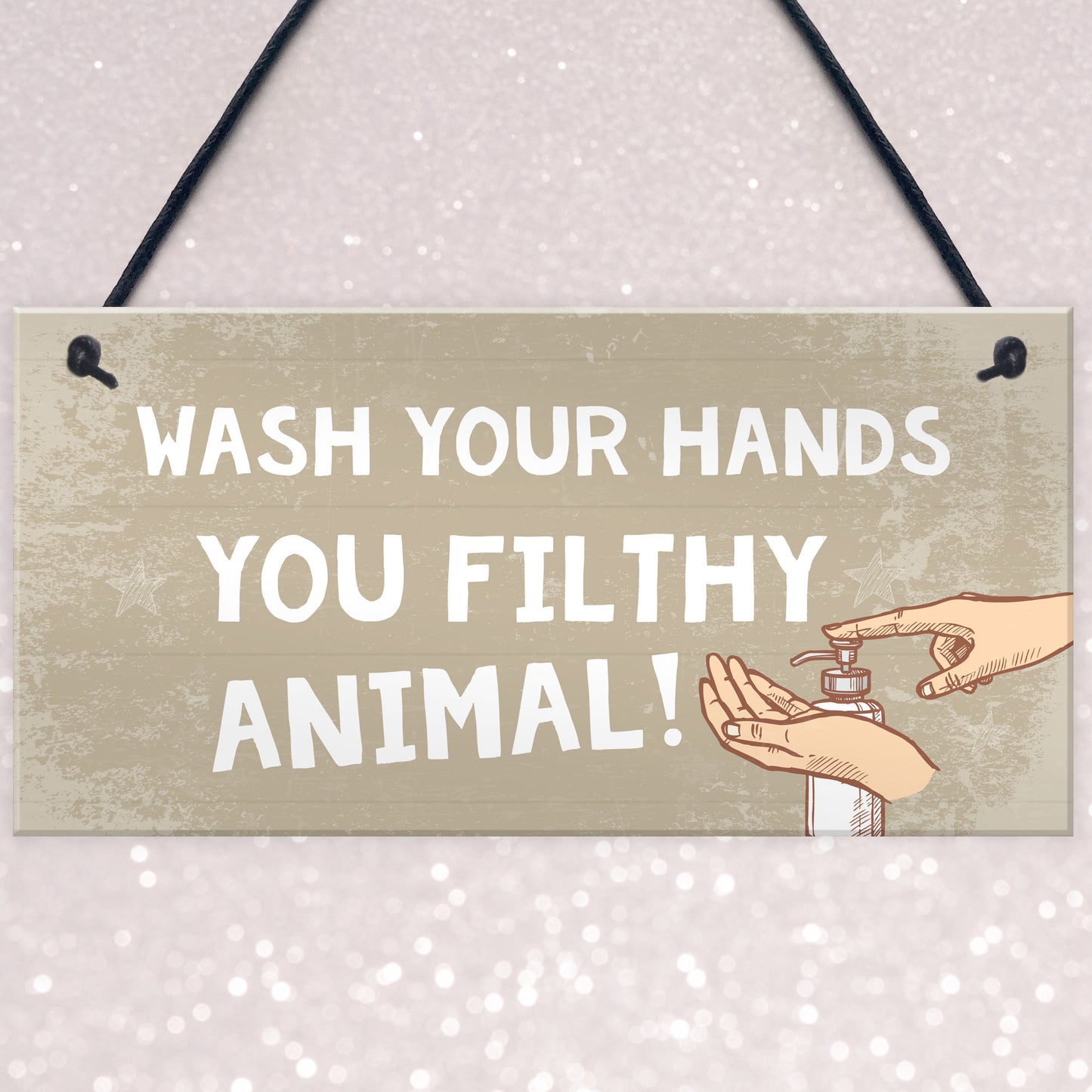 Beige Signs Plaques For Bathroom Toilet Novelty Home Decor Sign