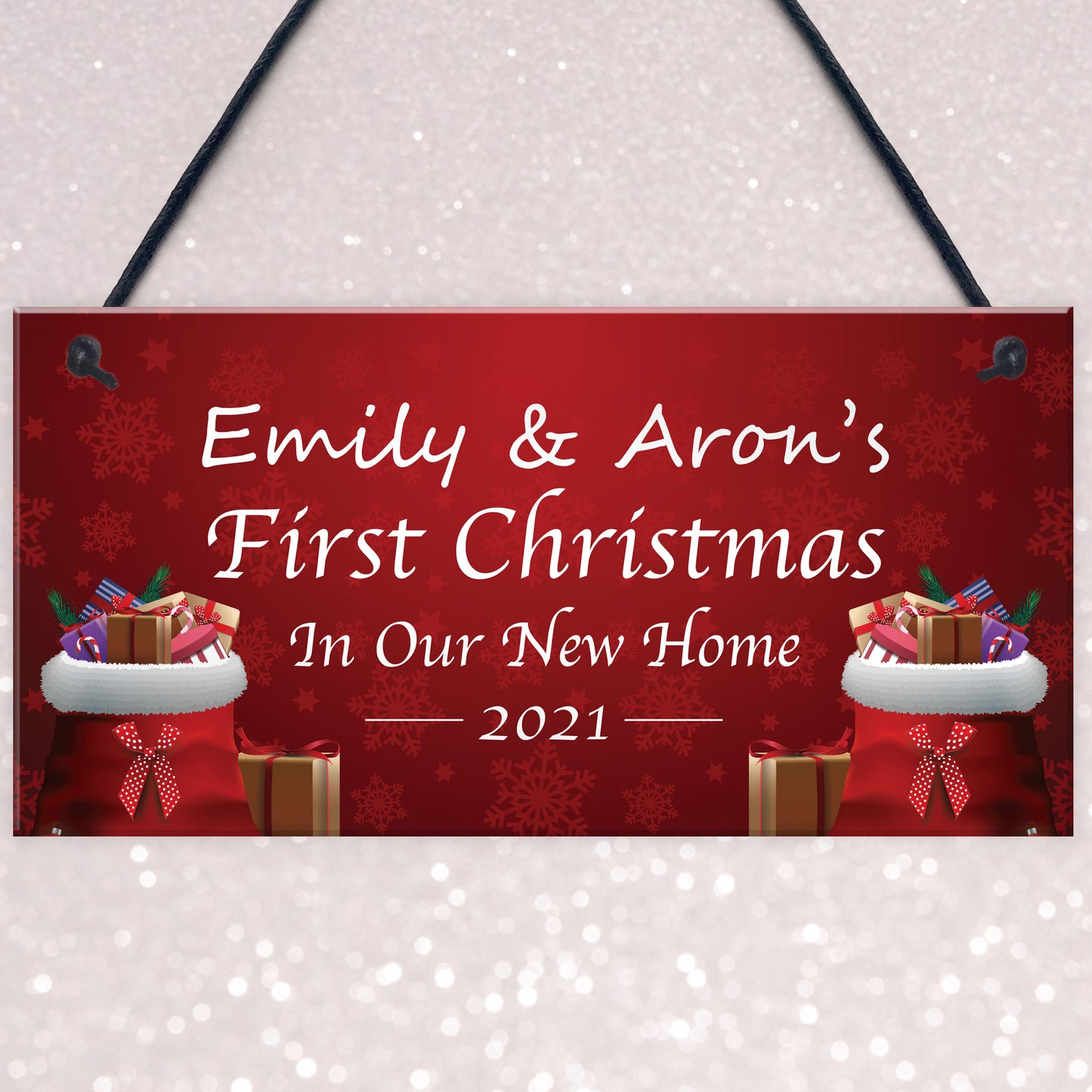 Personalised First 1st Christmas New Home Sign Christmas Decor