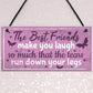 Best Friend Birthday Gift THANK YOU Hanging Plaque Friendship