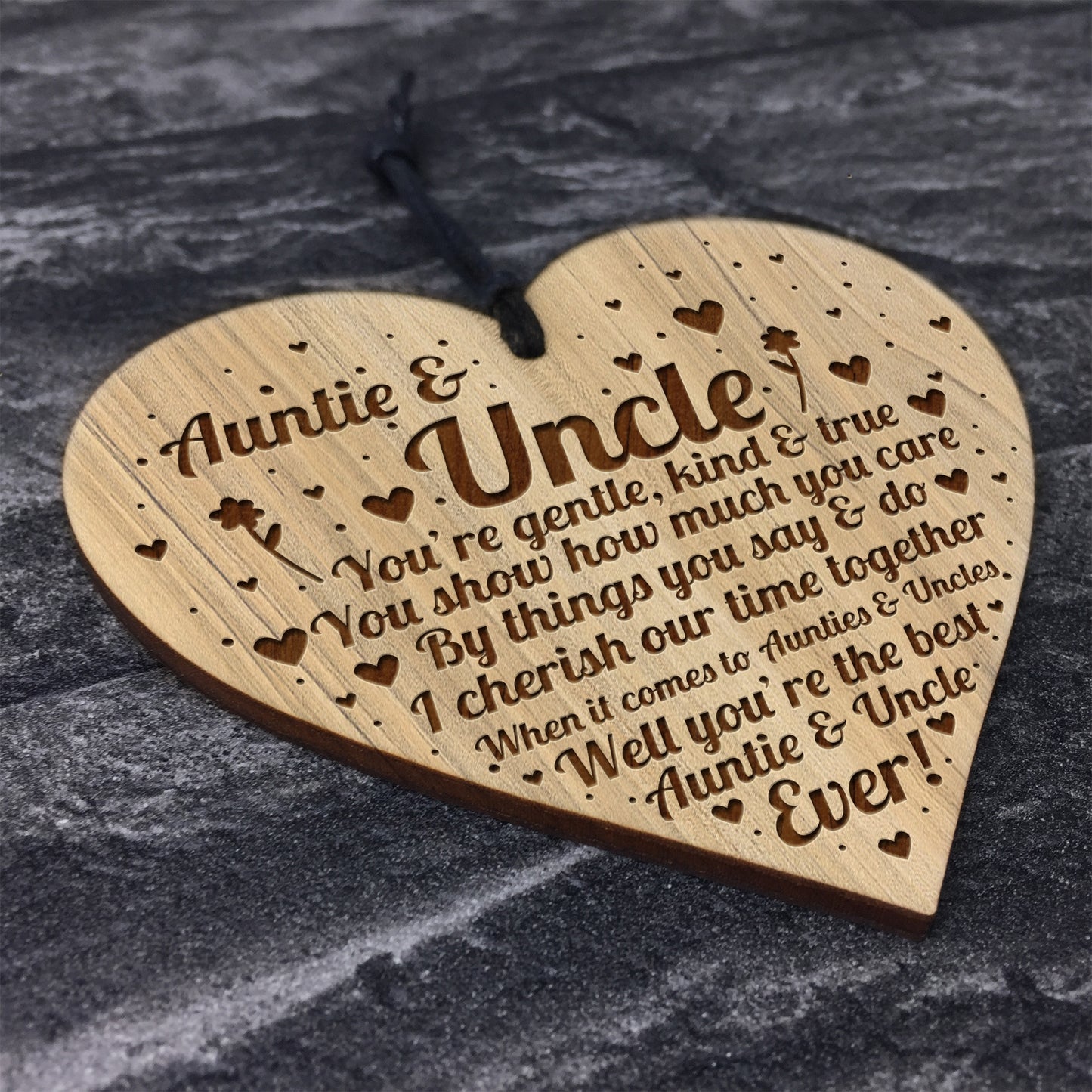 Auntie And Uncle Plaque Engraved Heart Auntie Gifts Uncle Gifts