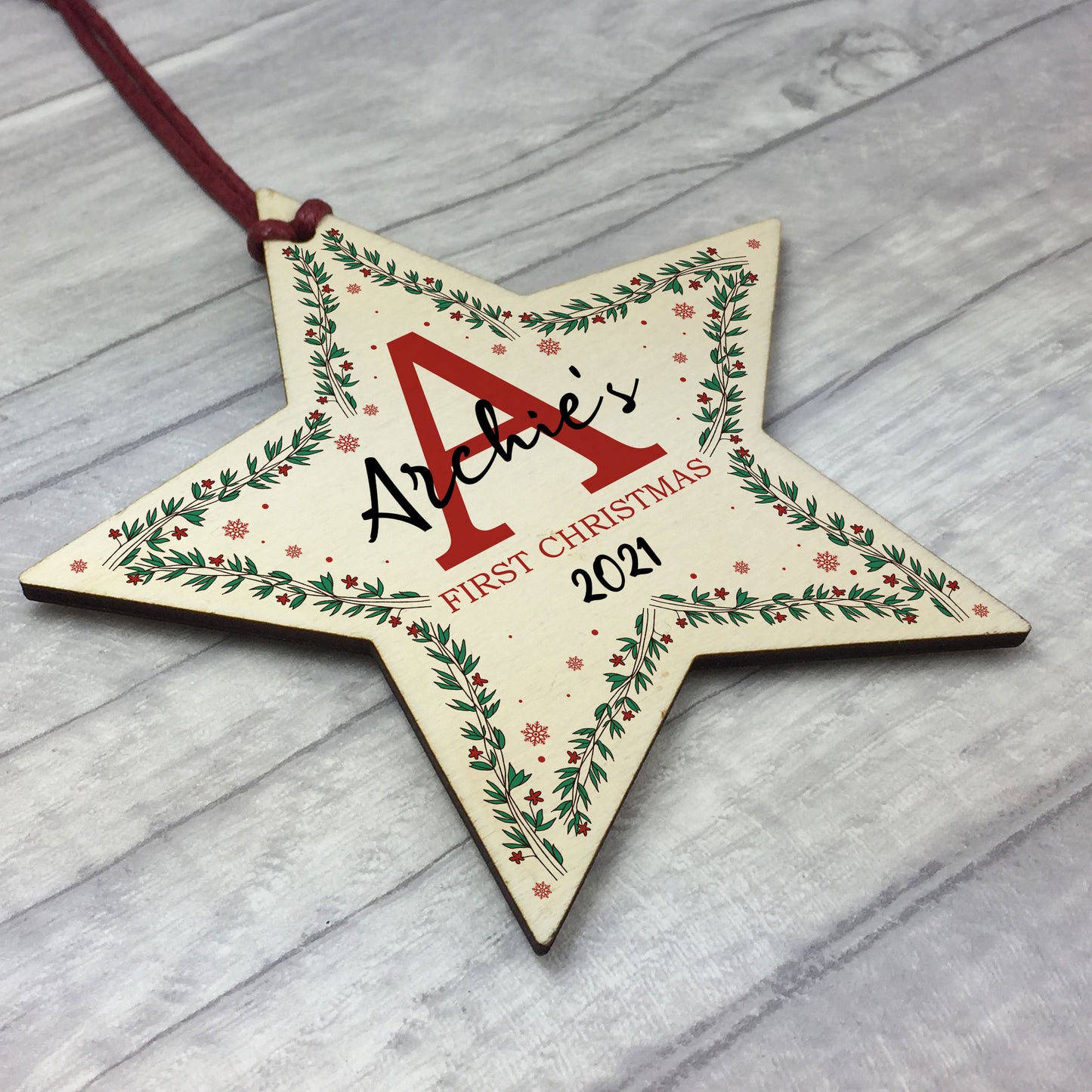 First Christmas Bauble Personalised Tree Decoration Daughter