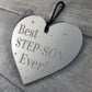 Best Step Son Gifts Mirror Heart Birthday Gift For Step-Son