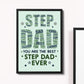 Fathers Day Gifts For Dad Step Dad Frame Print Step Dad Gift