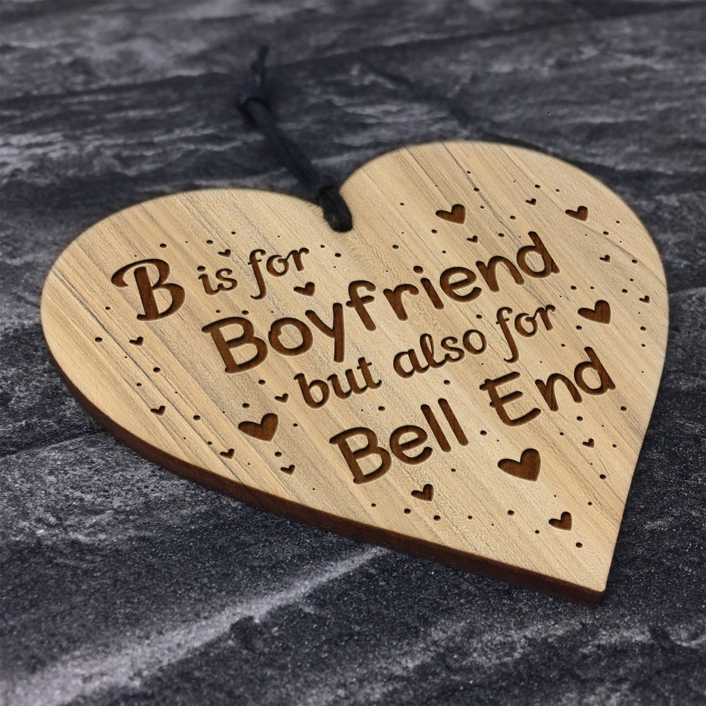 FUNNY Boyfriend Gift Engraved Heart Boyfriend Birthday Christmas