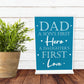 Fathers Day Gift From Daughter Son Standing Plaque Love Hero