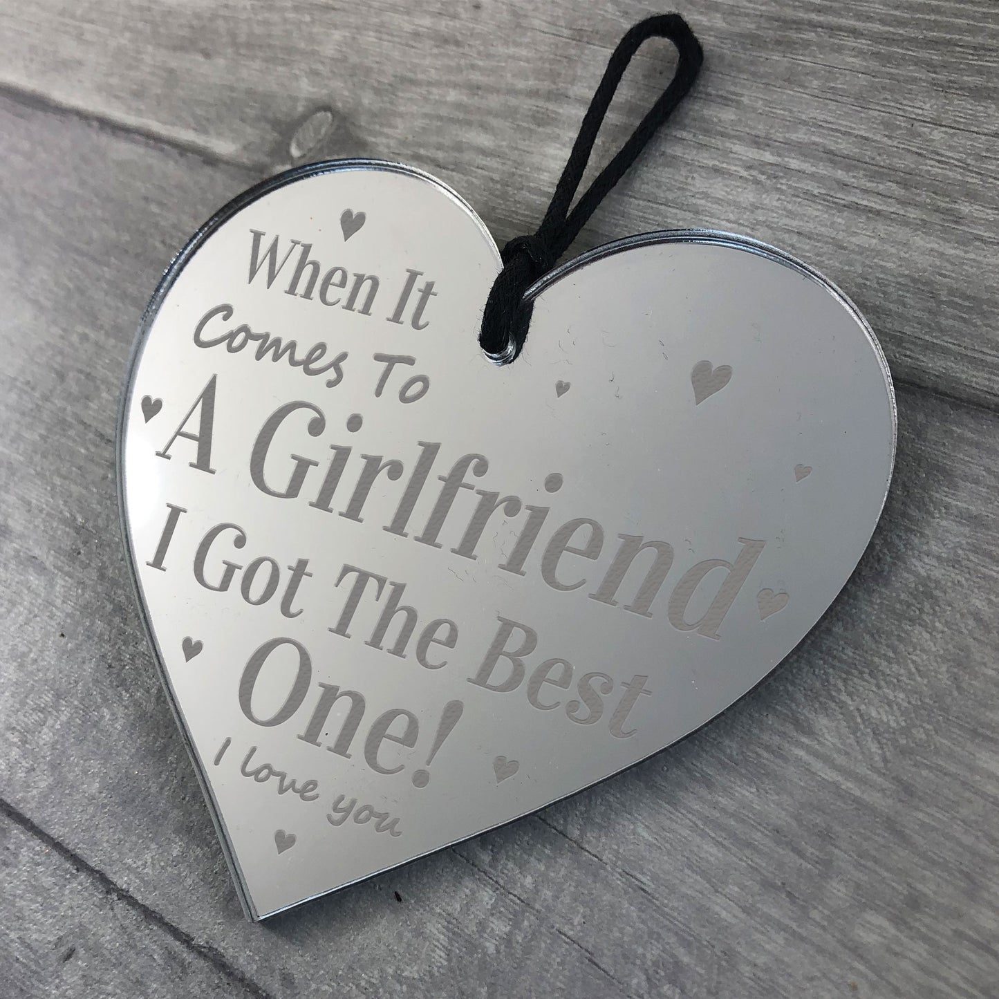 Gift For Girlfriend Birthday Valentines Day Gift Engraved Heart