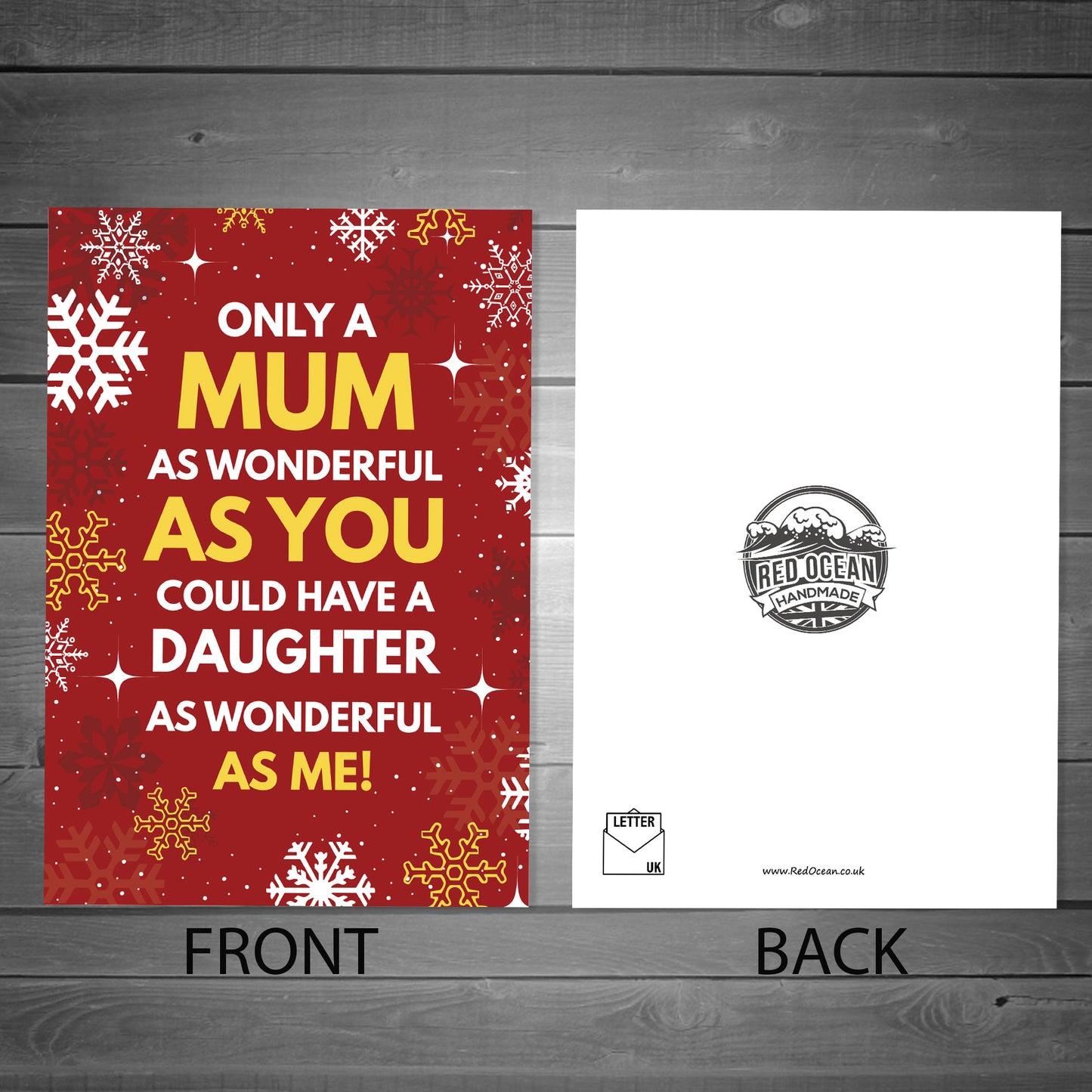 Christmas Card For Daughter Funny Daughter Card From Mum