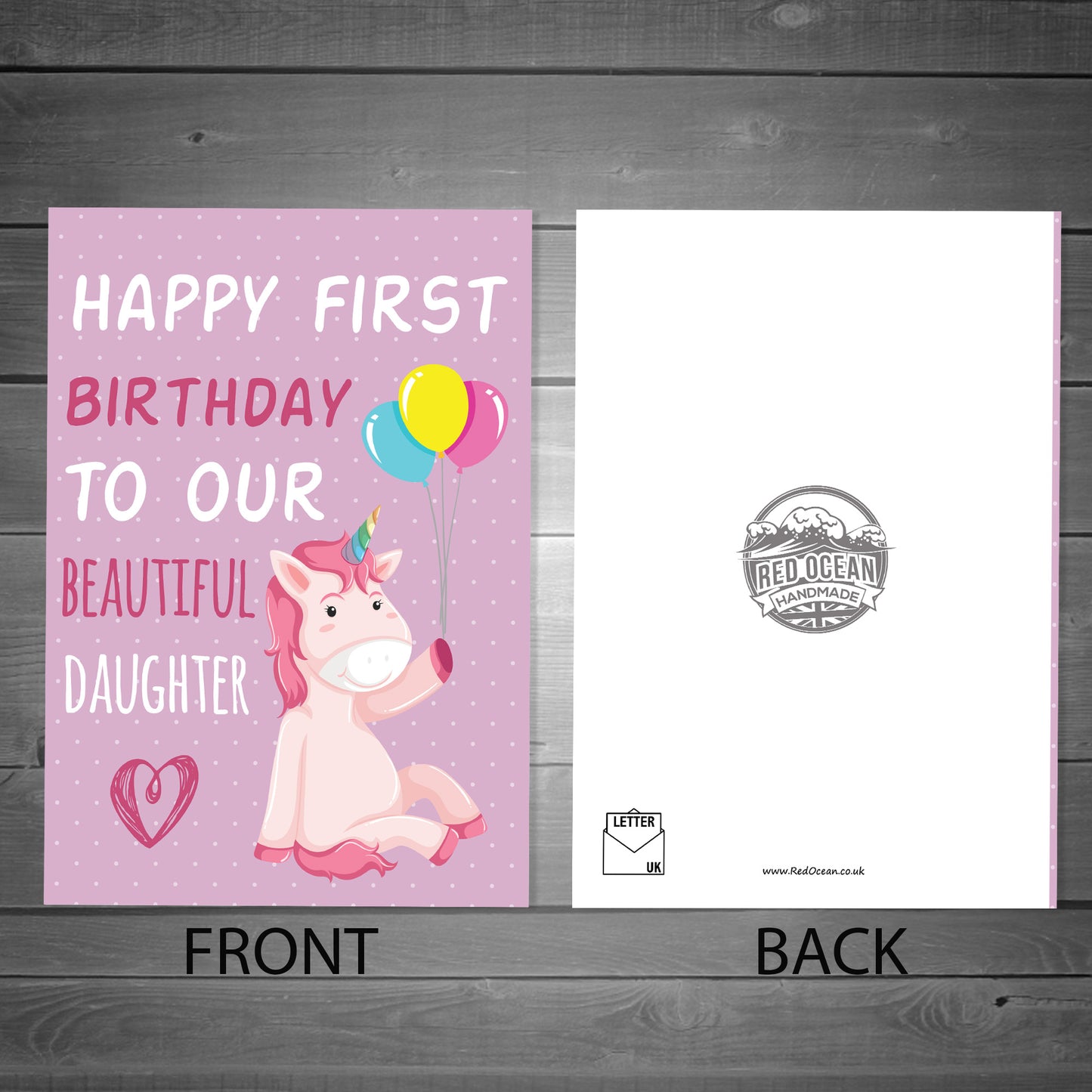 CUTE Birthday Card For Daughter Unicorn Design 1st 2nd 3rd 4th