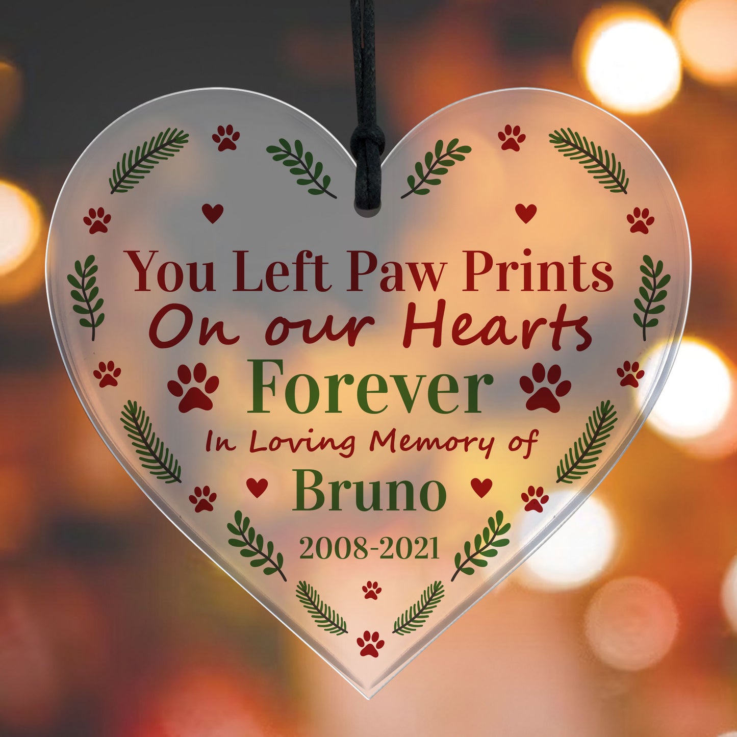 Remembrance Gift For Dog Cat Pet Personalised Memorial Decor
