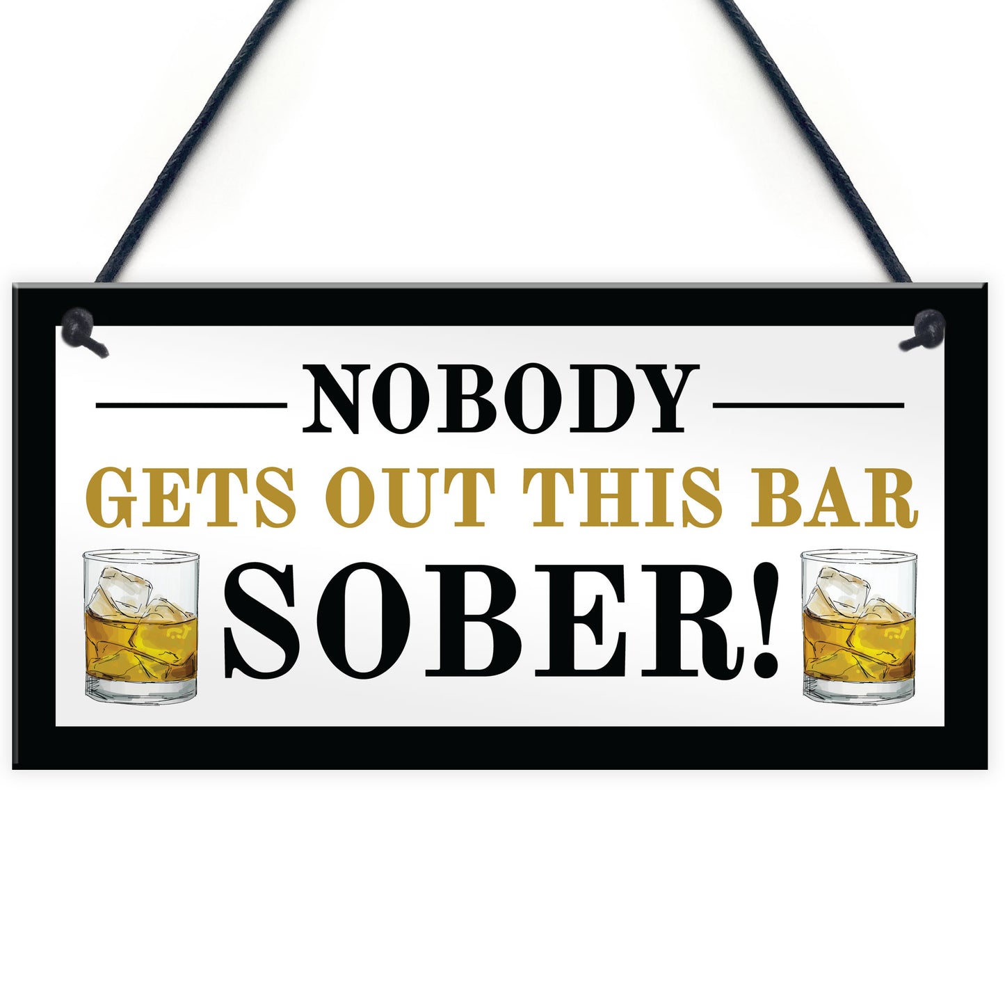 3 Pieces Funny Alcohol Hanging Bar Signs Plaque For Home Bar