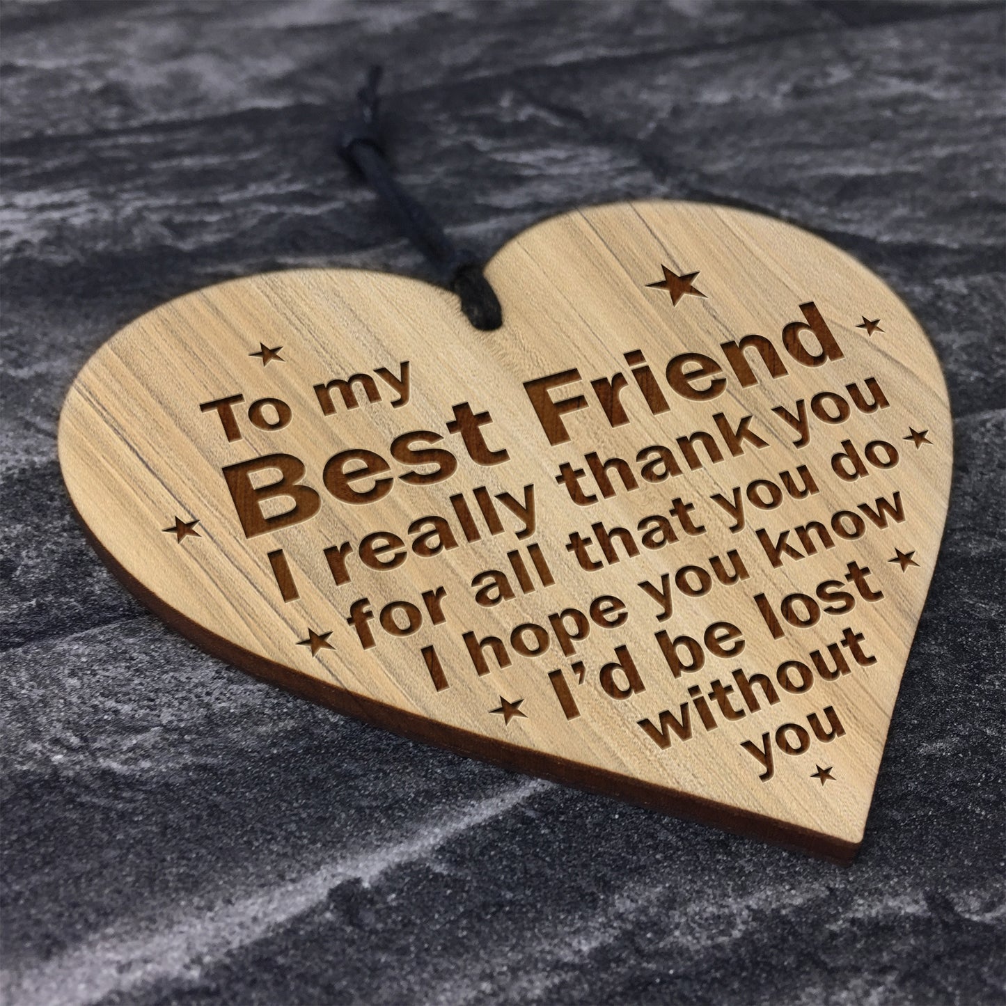 Gift For Friend Best Friend Engraved Heart Friendship Gift
