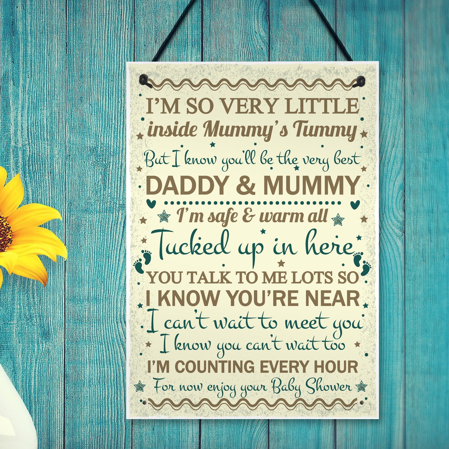 Baby Shower Thank You For Coming Table Wall Plaque Decoration