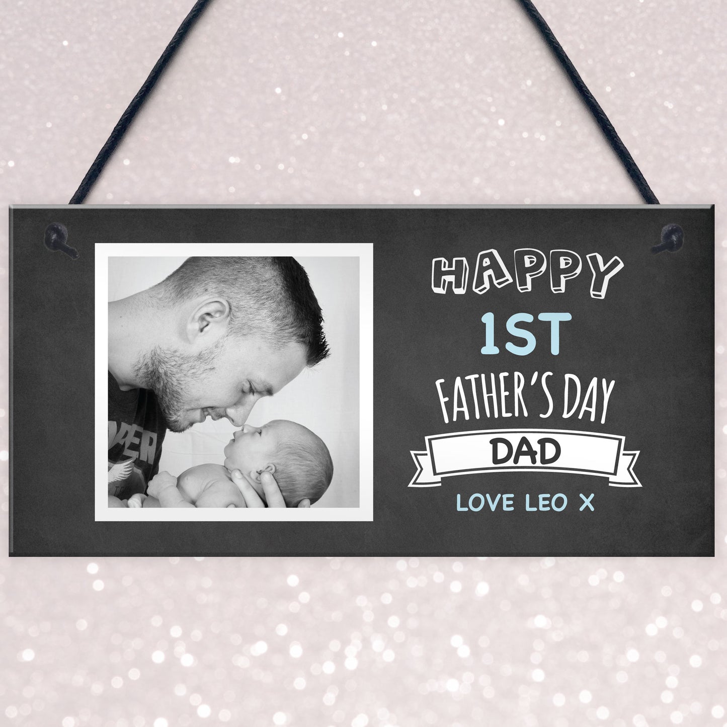 Personalised 1st First Fathers Day Photo Sign Gift For Dad Gift