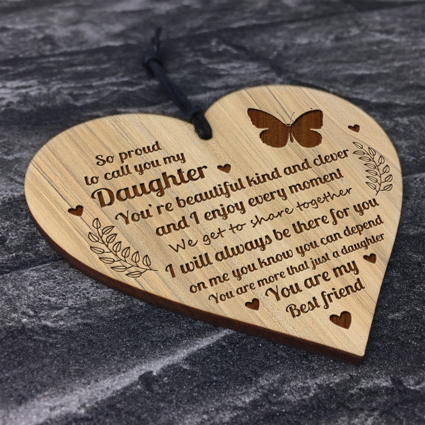 Daughter Gifts For Birthday Christmas Engraved Heart Gifts