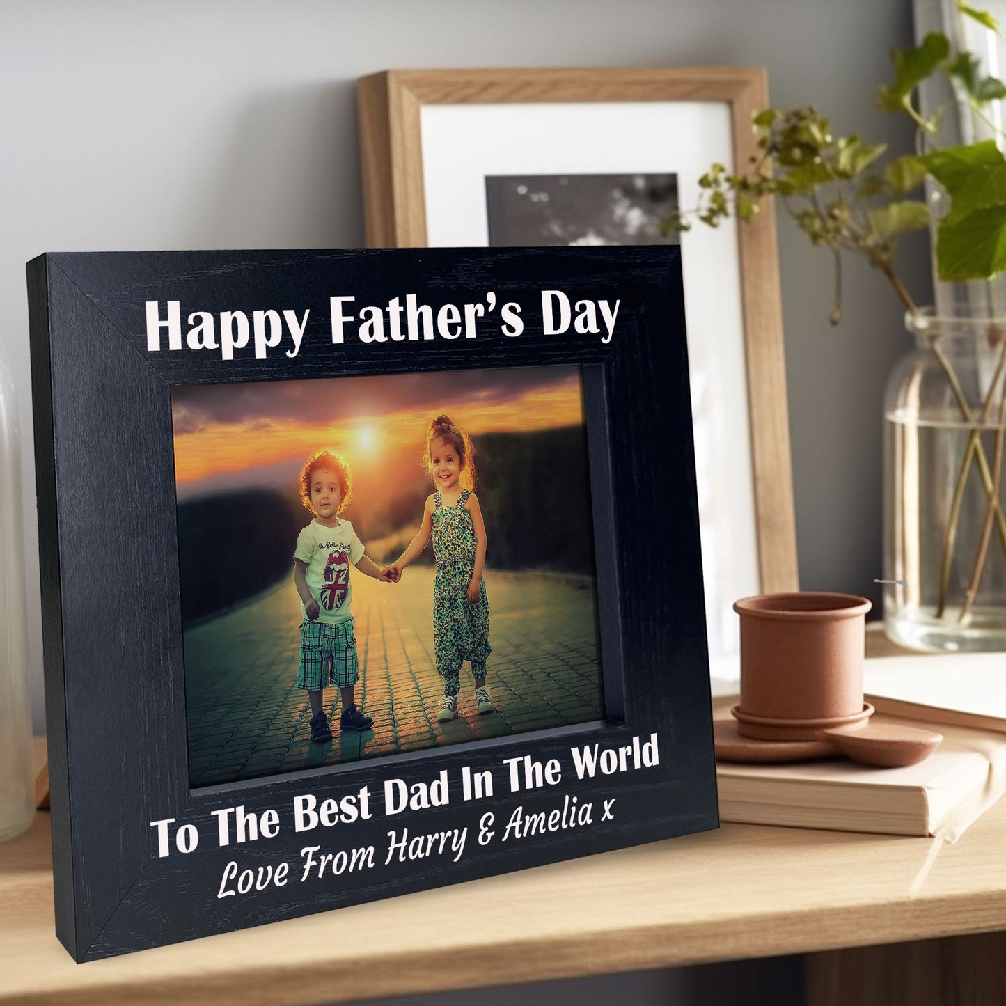 Personalised Best Dad Photo Frame Fathers Day Gift For Dad