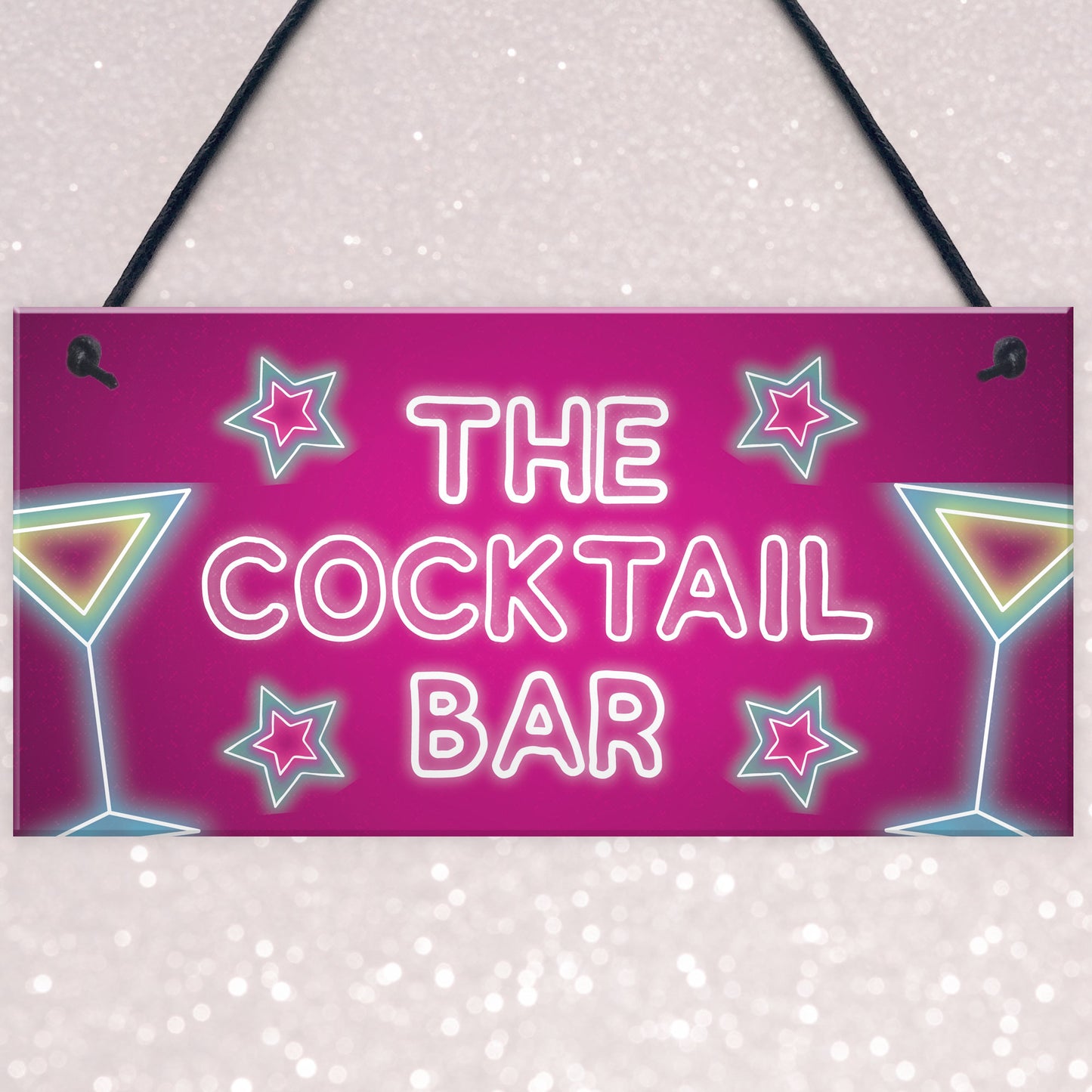 The Cocktail Bar Novelty Bar Signs And Plaques Home Bar Sign