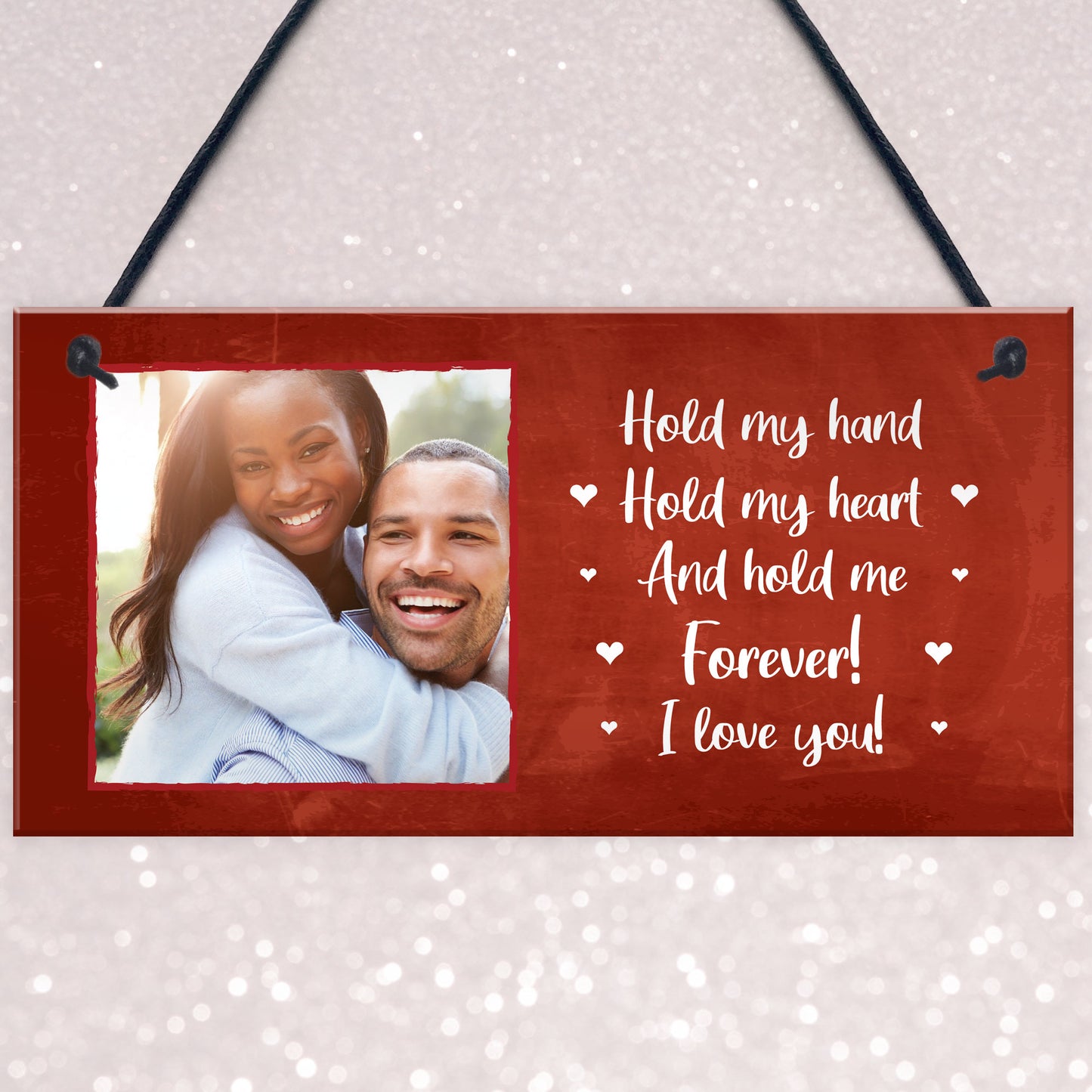 Personalised Photo Sign Gift For Boyfriend Girlfriend Husband