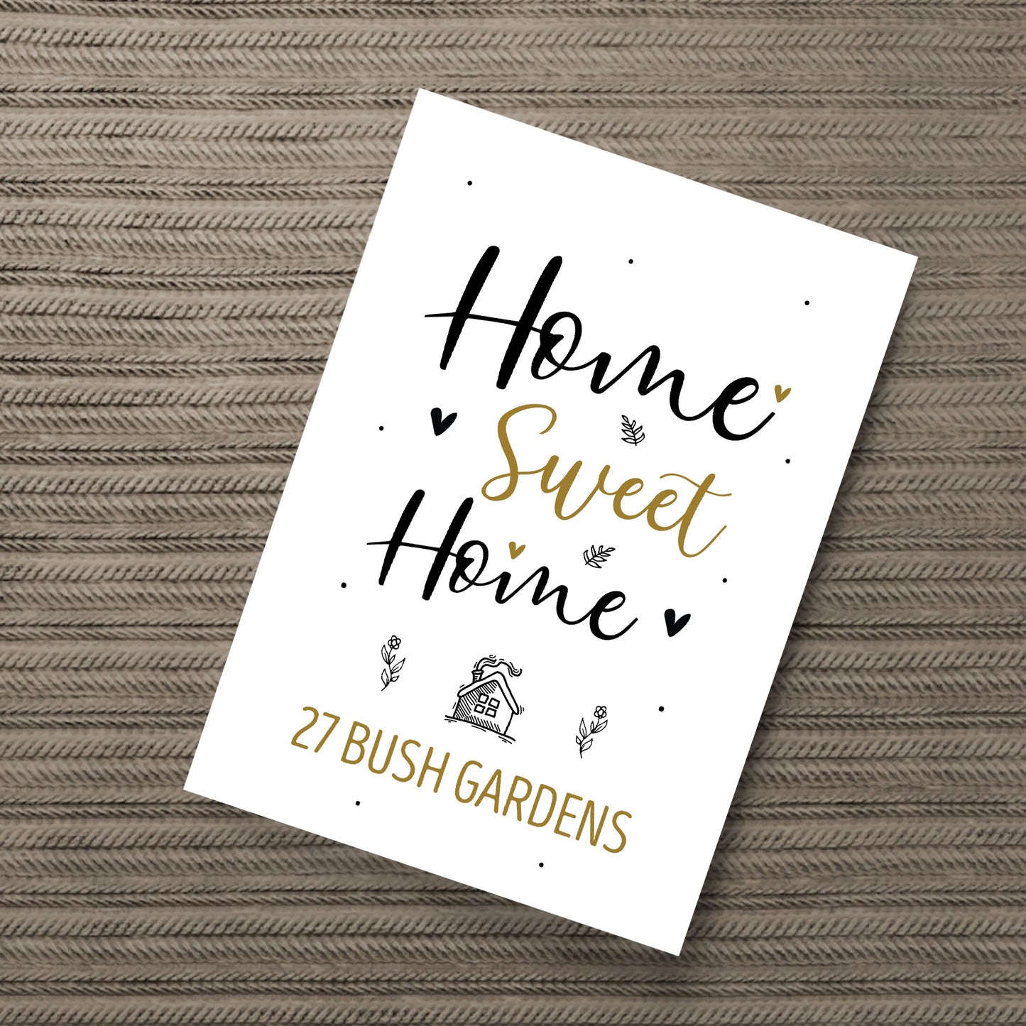 New Home Gift Personalised Print House Warming Gift Family Sign