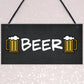 Beer Sign Hanging Home Bar Man Cave Pub Garage Sign Beer Gift