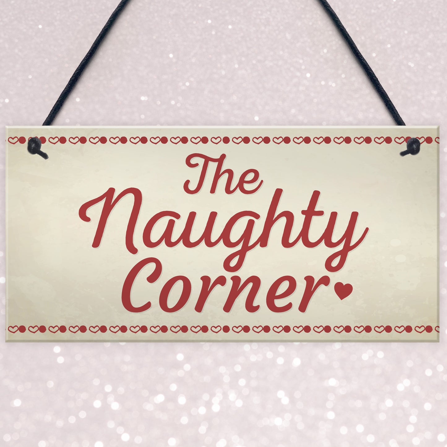 Naughty Corner Novelty Hanging Sign Home Wall Door Plaque Funny